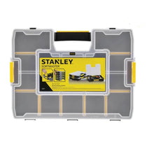 Stanley Sort Master Organiser Tool Box For Tools Small Parts Adjustable Compartments - Black/Yellow