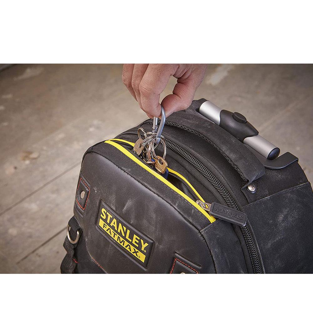 Stanley Fatmax Wheeled Backpack Rucksack Tool Bag With Wheels - Black/Yellow