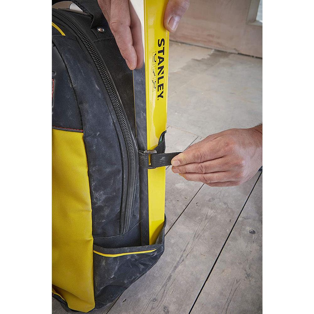 Stanley Fatmax Wheeled Backpack Rucksack Tool Bag With Wheels - Black/Yellow