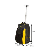 Stanley Fatmax Wheeled Backpack Rucksack Tool Bag With Wheels - Black/Yellow