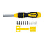 Stanley Multibit Ratchet Screwdriver And10 Bits - Black/Yellow
