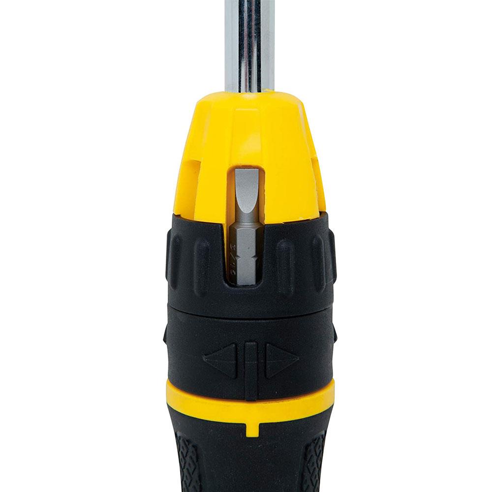 Stanley Multibit Ratchet Screwdriver And10 Bits - Black/Yellow