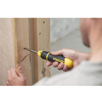 Stanley Multibit Ratchet Screwdriver And10 Bits - Black/Yellow