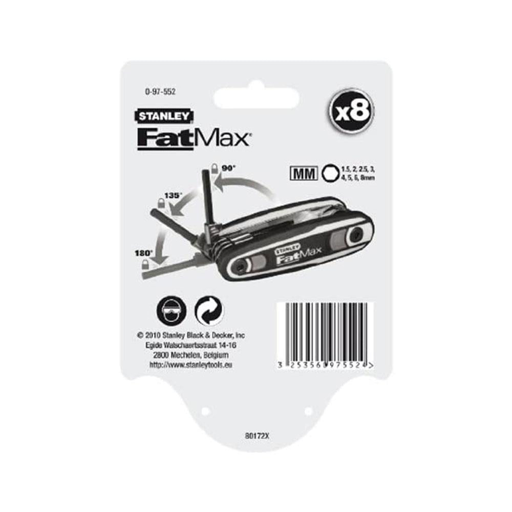 Stanley Fatmax 1.5- 8mm Locking Hexagon Key Set - 8 Piece