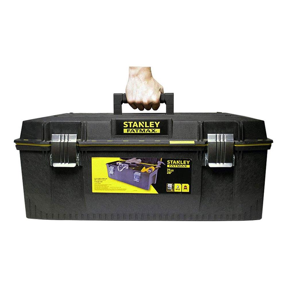 Stanley Fatmax 28 Inch Waterproof Toolbox Storage With Heavy Duty Metal Latch - Black