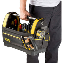 Stanley Fatmax 18 Inch Open Tote Tool Bag 48cm x 25cm x 33cm - Black/Yellow