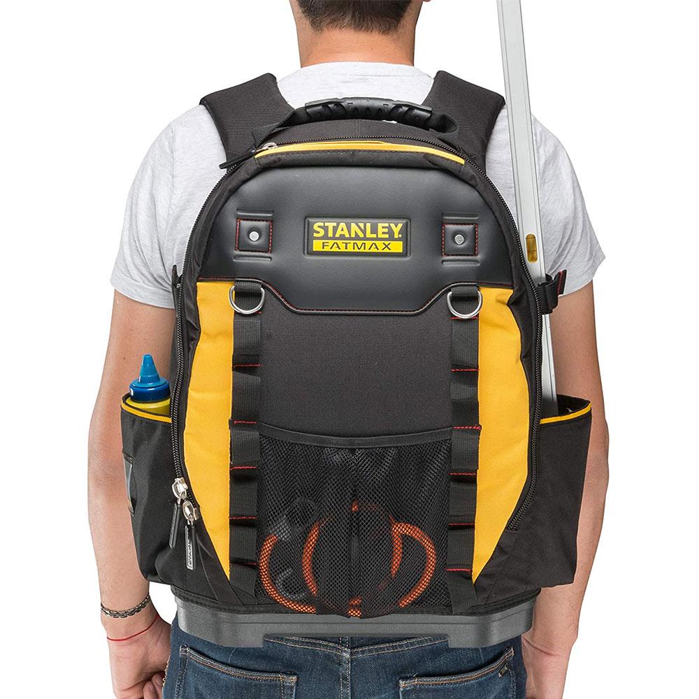 Stanley Fatmax Technicians Ruck Sack Tool Backpack Tool Bag 36cm x 46cm x 27cm - Black/Yellow