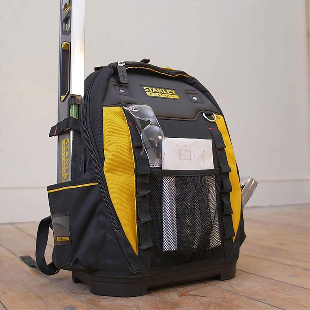 Stanley Fatmax Technicians Ruck Sack Tool Backpack Tool Bag 36cm x 46cm x 27cm - Black/Yellow