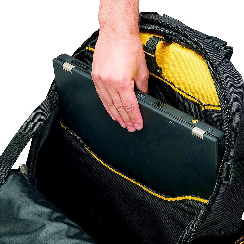 Stanley Fatmax Technicians Ruck Sack Tool Backpack Tool Bag 36cm x 46cm x 27cm - Black/Yellow
