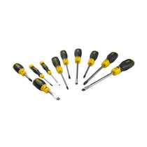 Stanley Cushion Grip Screwdriver Set Flared/Pozi - 10 Piece