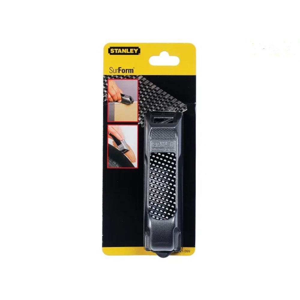 Stanley Surform Flat Block Plane Metal Body 153mm (140mm Blade) - Silver/Black