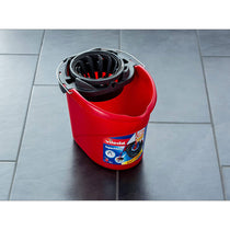 Vileda SuperMocio Mop Bucket With Torsion Wringer 10 Liter Capacity - Red