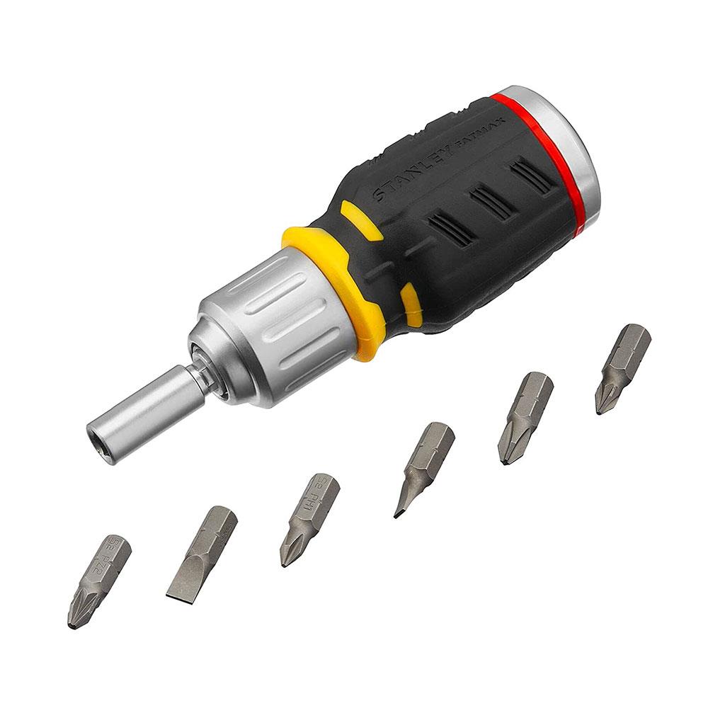 Stanley Fatmax Ratchet Screwdriver Stubby 3 Position Ratchet Screwing Unscrewing And Blocking - 0-62-688 Main image