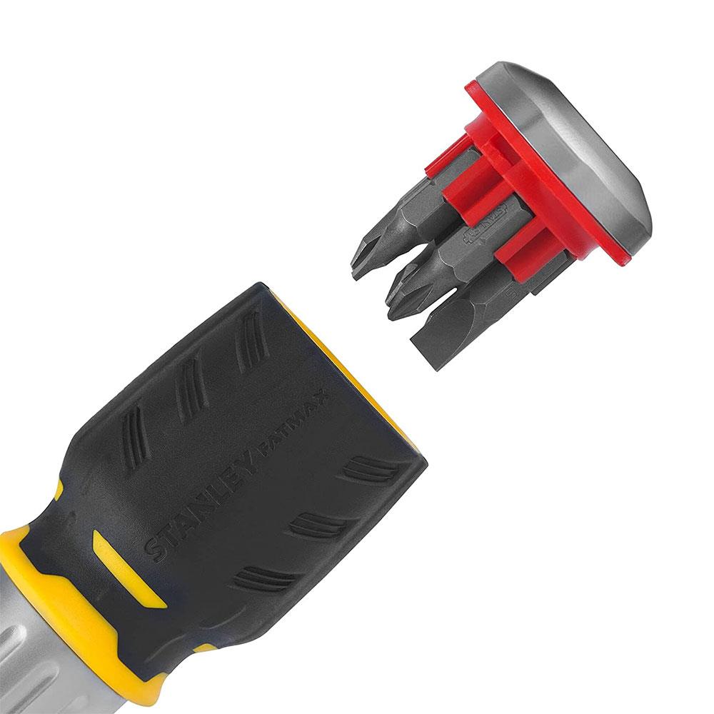 Stanley Fatmax Ratchet Screwdriver Stubby 3 Position Ratchet Screwing Unscrewing And Blocking - 0-62-688