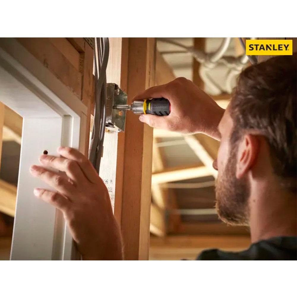 Stanley Fatmax Ratchet Screwdriver Stubby 3 Position Ratchet Screwing Unscrewing And Blocking - 0-62-688
