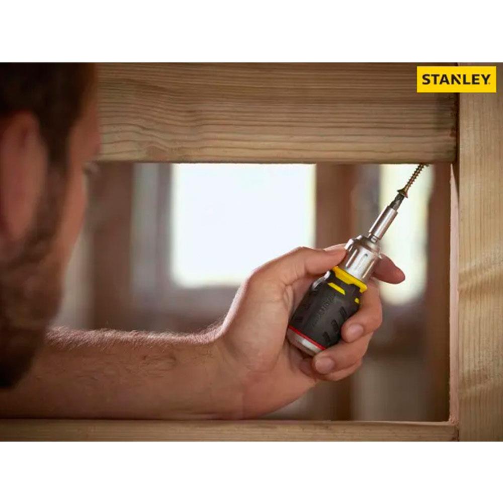 Stanley Fatmax Ratchet Screwdriver Stubby 3 Position Ratchet Screwing Unscrewing And Blocking - 0-62-688