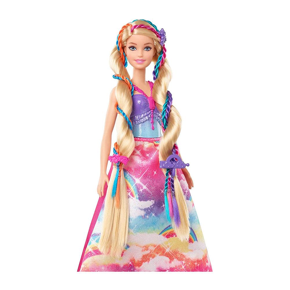 Barbie Dreamtopia Twist 'n Style Doll And Accessories With Rainbow Hair Extensions - Multicolour