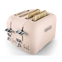 Delonghi Argento Flora 4 Slice Toaster Stainless Steel 1600 W - Pink