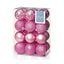 Premier Christmas Decorations Multi Finish Balls 24 x 60mm - Pink