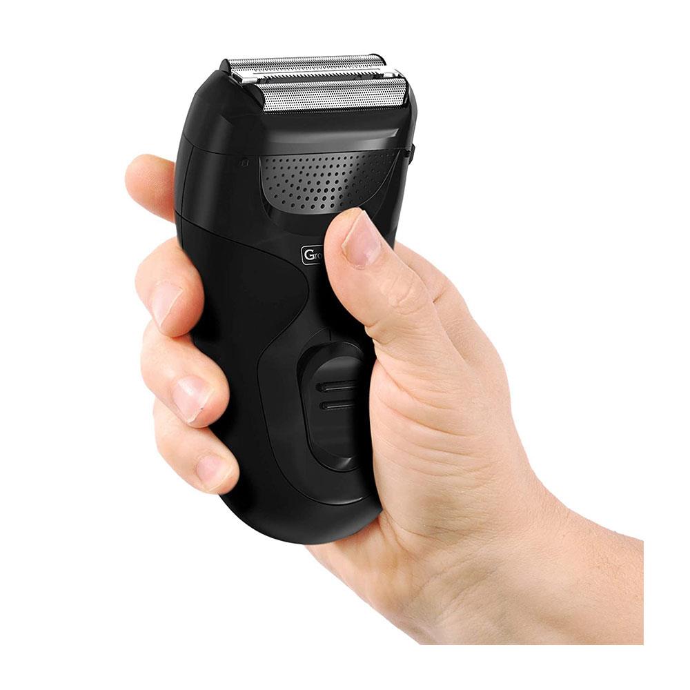 Wahl GroomEase Travel Shaver Durable Foil Guard 3-Cut System Battery Operated - Black