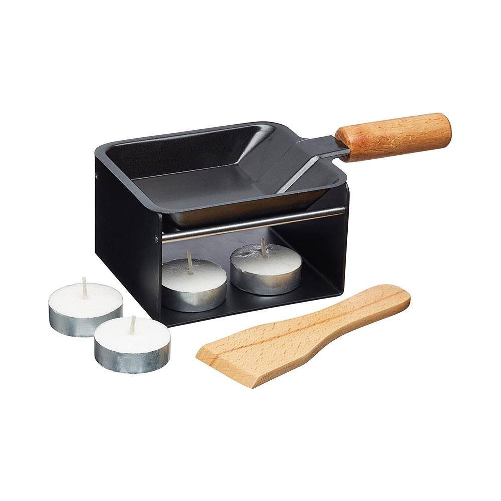 KitchenCraft Artesa Mini Raclette Pan With Burner Stand Grill Set - 5 Pieces