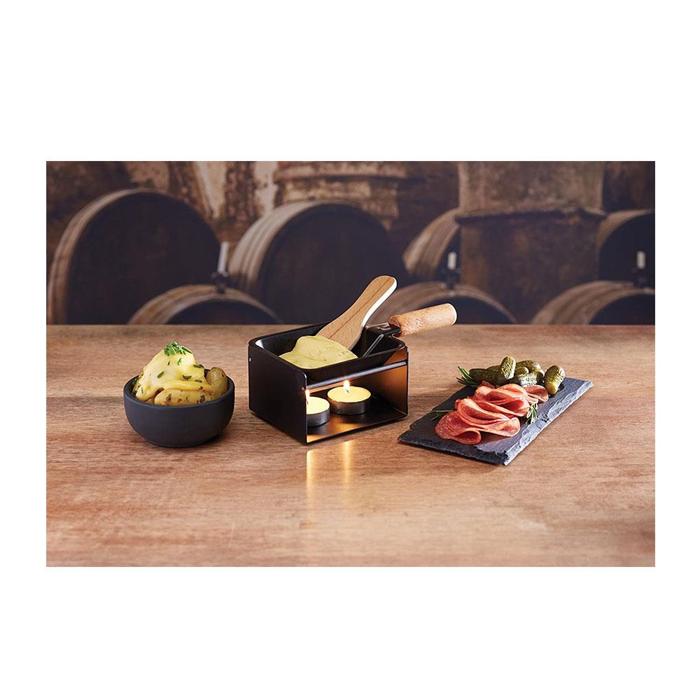 KitchenCraft Artesa Mini Raclette Pan With Burner Stand Grill Set - 5 Pieces