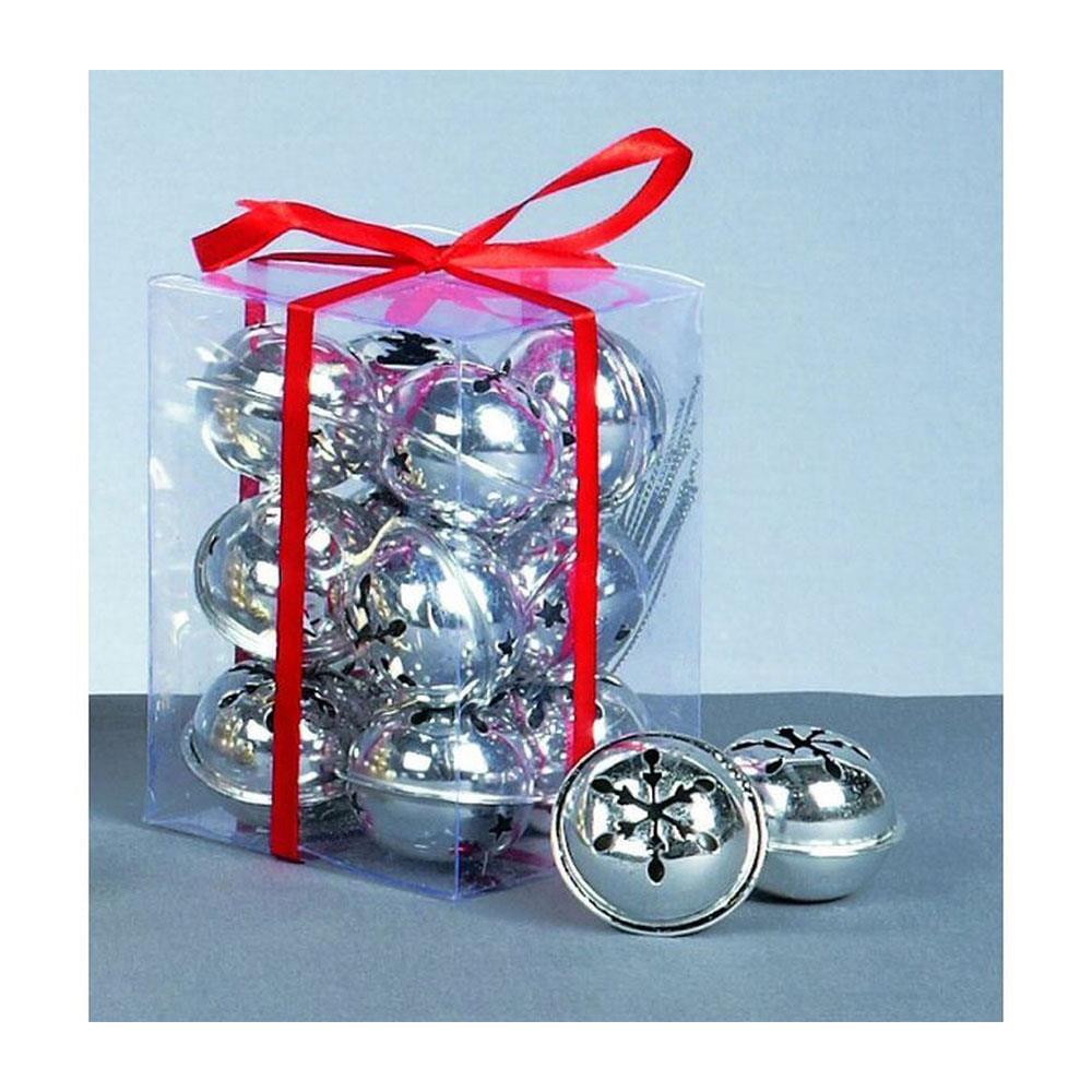 Premier Christmas Jingle Bells 4cm 12 Piece - Silver Secondary image