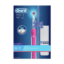 Oral-B Pro 680 3DWhite CrossAction Electric Toothbrush With Travel Case - Pink