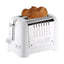 Dualit Lite 2 Slice Toaster With Bagel Defrost Cancel And Reheat Extra Wide Slots High Gloss 1100W - White