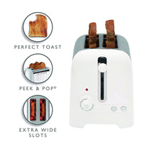 Dualit Lite 2 Slice Toaster With Bagel Defrost Cancel And Reheat Extra Wide Slots High Gloss 1100W - White