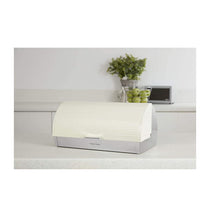 Morphy Richards Dune Roll Top Bread Bin Stainless Steel - Ivory Cream