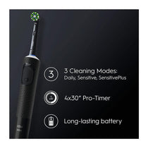 Oral-B Vitality PRO Electric Toothbrush 2 Toothbrush Heads 3 Cleaning Modes Gift Edition Duo Pack - Black/Lilac