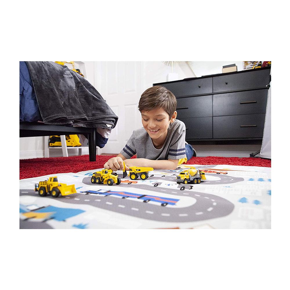 CAT Construction Metal Die Cast Vehicles 3 Pack Cement Mixer Dump Truck Road Grader - Yellow/Black