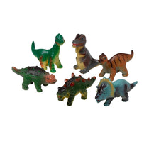 Peterkin Baby Dinosaur Playset Soft Squeezy Dinosaurs Figures Toys 6 Piece Set - Multicolour