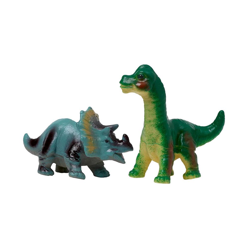 Peterkin Baby Dinosaur Playset Soft Squeezy Dinosaurs Figures Toys 6 Piece Set - Multicolour