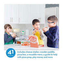 Melissa & Doug Top And Bake Pizza Counter Wooden Play Food Sets - Multicolor