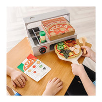 Melissa & Doug Top And Bake Pizza Counter Wooden Play Food Sets - Multicolor