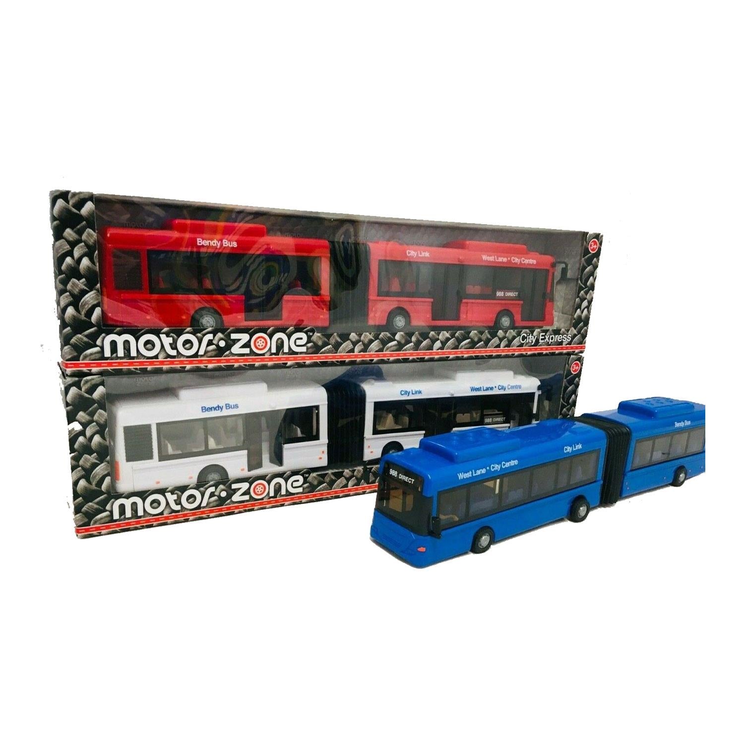 Peterkin Motor Zone City Express Bendy Bus 1:48 Scale Diecast - 3 Assorted Colors Secondary image