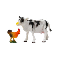 Peterkin My Farm 12 Piece Farm Animal Set 6 Small And 6 Large Animals Figures Toys - Multicolour