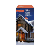 Premier Christmas 480 Multi Action LED Clusters Lights With Timer - White
