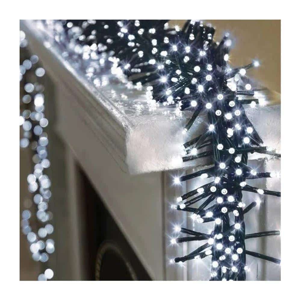 Premier Christmas 480 Multi Action LED Clusters Lights With Timer - White