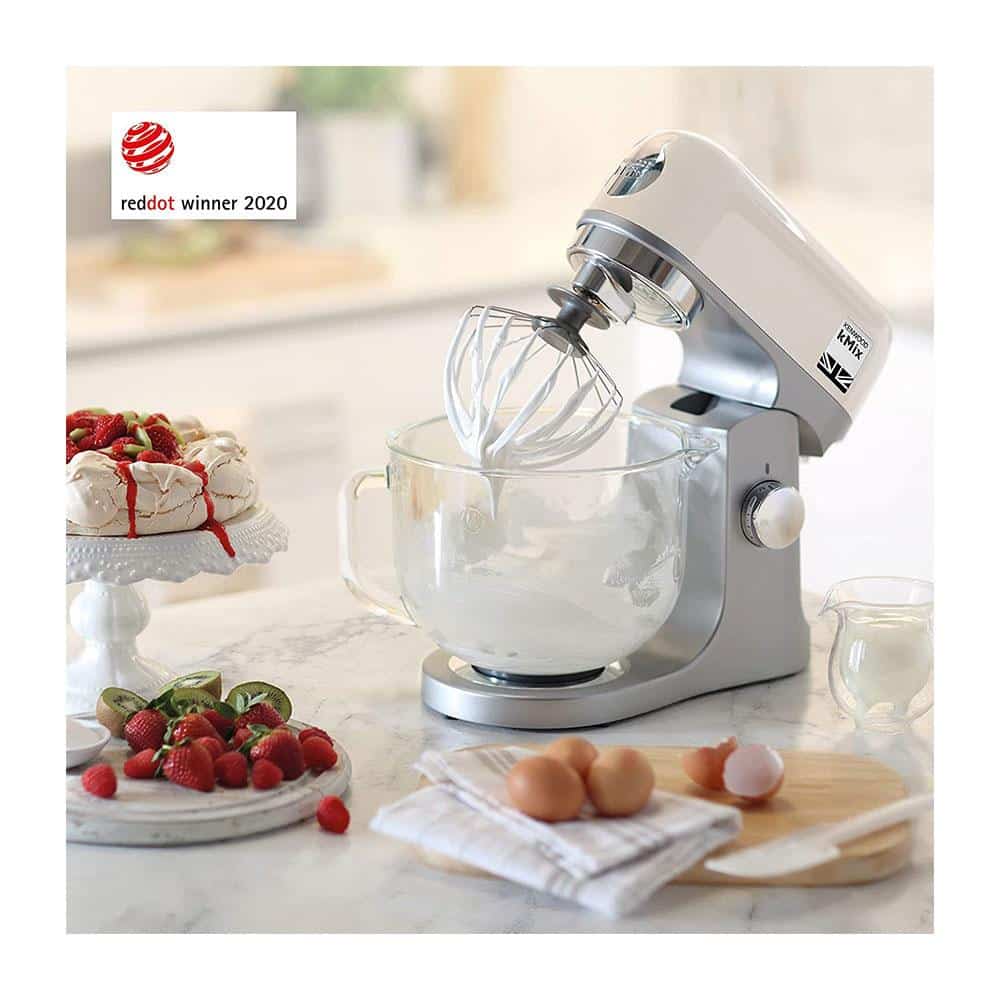 Kenwood kMix Stand Mixer With K-Beater Dough Hook And Whisk 1000 W 5 Litre Glass Bowl - Cream