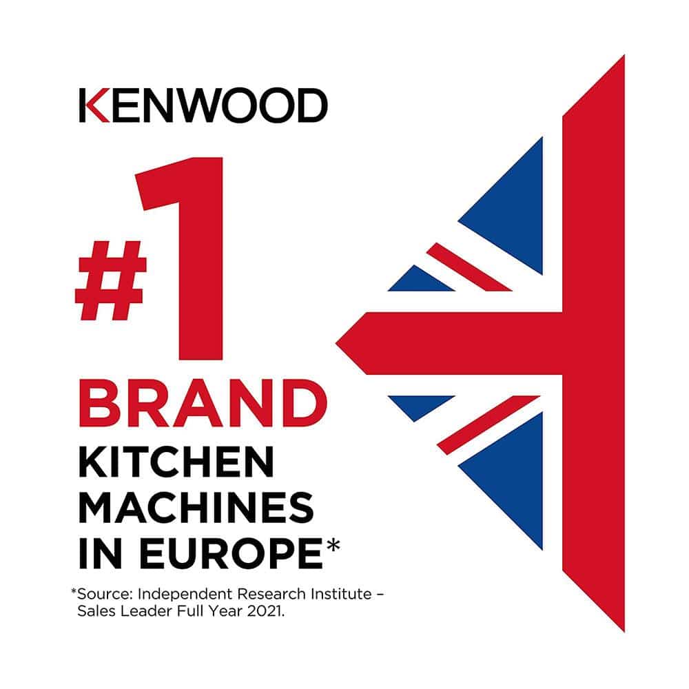 Kenwood kMix Stand Mixer With K-Beater Dough Hook And Whisk 1000 W 5 Litre Glass Bowl - Cream