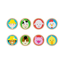 Melissa & Doug GO Tots Barnyard Tumble Wooden Toy With Collectible Characters - Multicolour