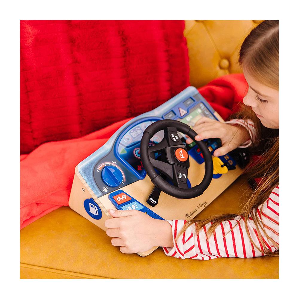 Melissa & Doug Vroom And Zoom Interactive Dashboard With Lights Sound Effects Moving Parts Play Set - Multicolour Secondary image