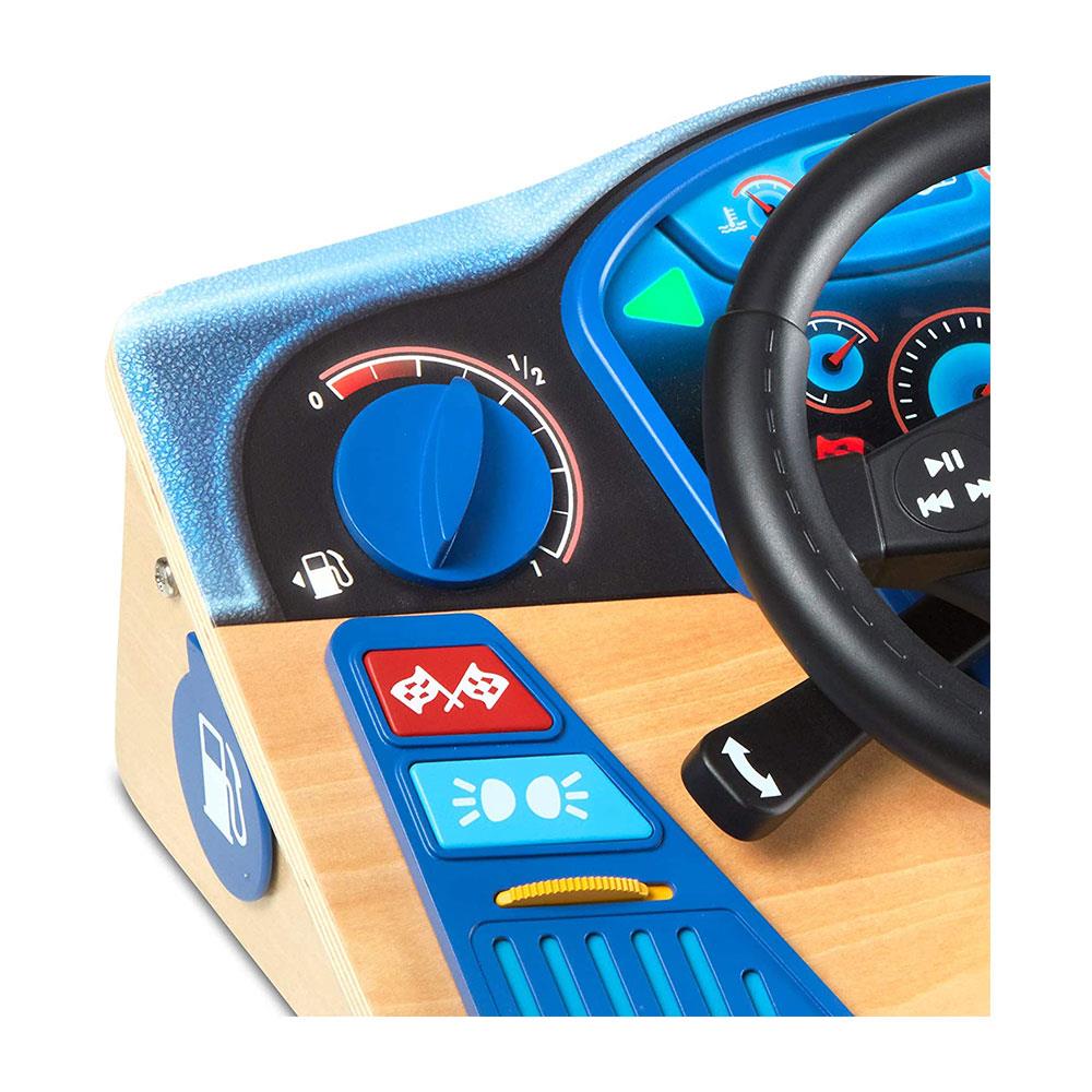 Melissa & Doug Vroom And Zoom Interactive Dashboard With Lights Sound Effects Moving Parts Play Set - Multicolour