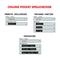 Lexibook Collins Electronic Spellchecker And Thesaurus Crossword Conjugation Anagram Solver Words Games - Blue