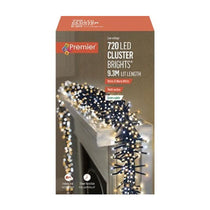 Premier Christmas 720 Multi Action LED Clusters Lights With Timer - White And Warm White Mix