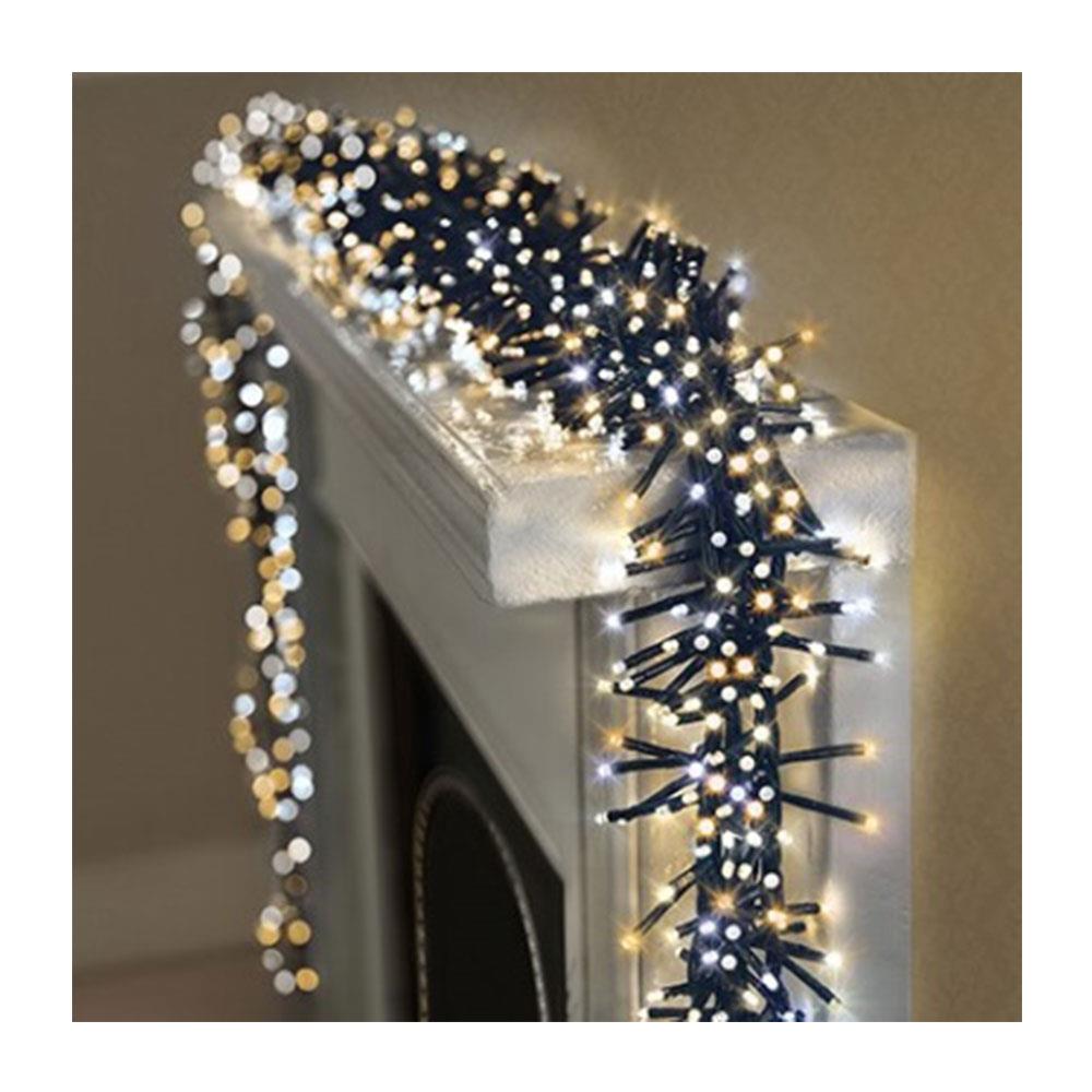 Premier Christmas 720 Multi Action LED Clusters Lights With Timer - White And Warm White Mix