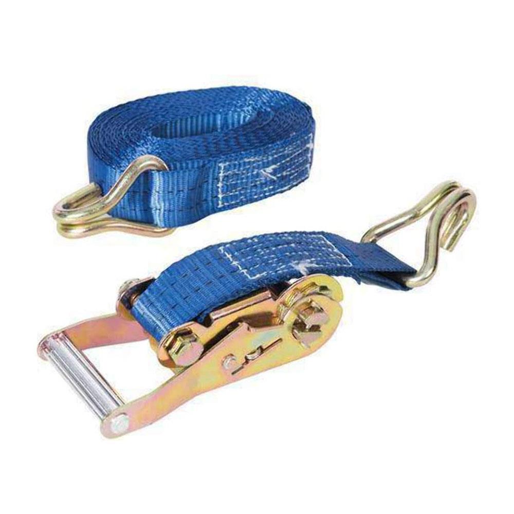 Silverline Tie-Down Ratchet Strap with J-Hook 6m x 38mm 1000kg Lashing Capacity 2000kg Breaking Strain